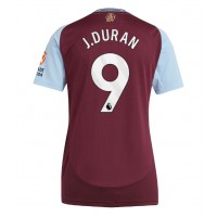 Echipament fotbal Aston Villa Jhon Duran #9 Tricou Acasa 2024-25 pentru femei maneca scurta